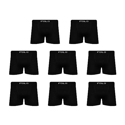 Kit 8 Cueca Polo Star Boxer Box Masculina Preta Tamanho:GG;Cor:Preto