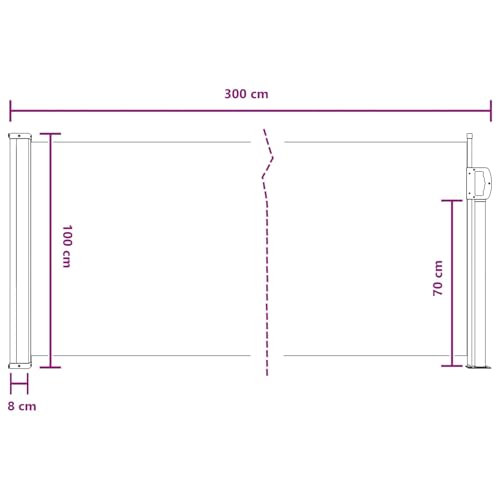 Store latéral rétractable en polyester et cadre en acier Gecheer - 8