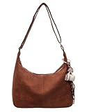 Micmores Faux Suede Tote Bag for Women, Slouchy Handbag Shoulder Bag with Adjustable Strap, Ultra Soft Foldable Vintage Crossbody Purse, Hobo Bag for Work Travel Daily