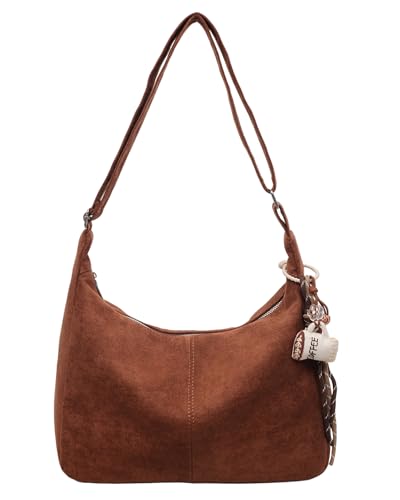 Micmores Umhängetasche Kunstwildleder Crossbody Bag Damen...