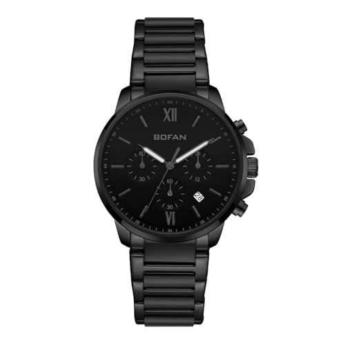 Montre noire pour homme d'exception avec finitions noires mates en acier