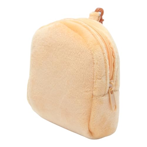 Generic 1Pcs Money Pouch for Traveling Solid Mini Backpack Coin Purse Plush Brown 9x9.5cm2