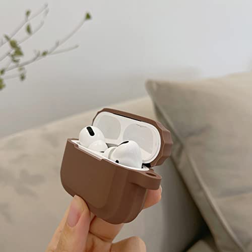 Classic Matte Airpod Pro Case Soft Silicone Protective Cover For Women Men Compatible With Airpods Pro Case (Brown) #TOP2