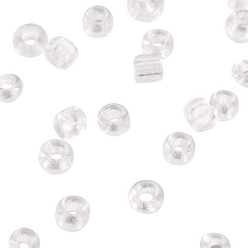 Cheriswelry Glass Seed Beads 2mm Transparent Clear Pony Mini Round Loose Beads for Jewellery Bracelet DIY Crafts Making About 3100pcs - Image 3