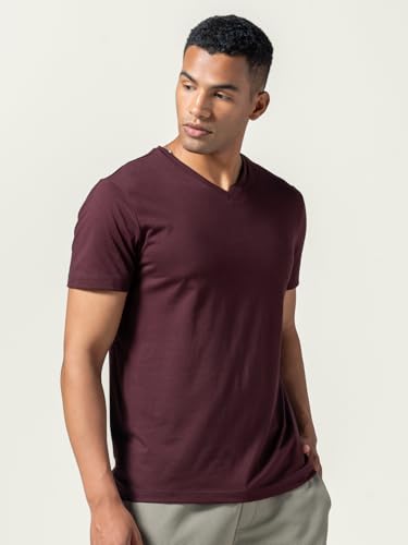 Image of DAMENSCH Regular Fit Cotton Blend Tshirt Half Sleeve Crew Neck Comfortable Casual Lightweight Premium Vortex Elemental Breeeze Tshirts for Men Pack of 1