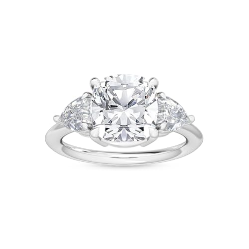 2 Carat (ctw) 14K White Gold Cushion,Shield Cut LAB GROWN