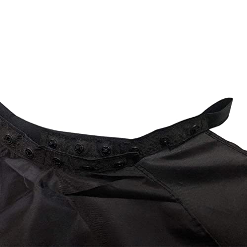 Vetuza Professional Barber Cape, Waterproof Salon Cape With Snap Closure For Hair Cutting, Black 59" X 51" #TOP4