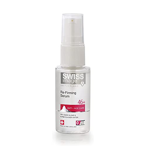 Swiss Image Anti Age Refirming Serum, 30 Ml, Instant Hydration & Collagen Boosting, Reduce Fine Lines & Wrinkles, Enriched With Snow Algae & Alpine Glacier Water For All Skin Types White