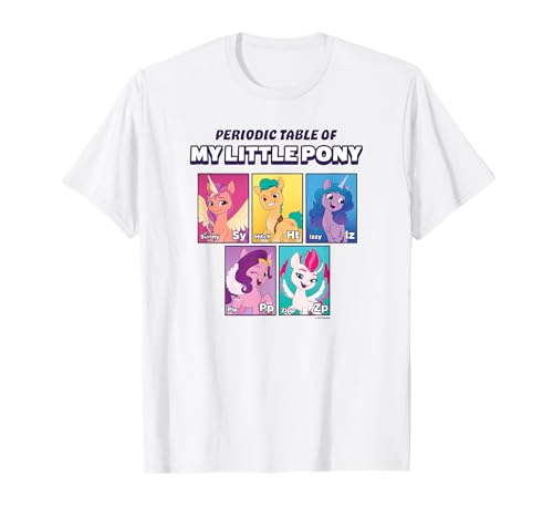 T-shirt My Little Pony Periodic Table Group Shot en coton pour fan geek