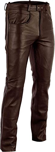 Leather Pants for Men Slim Fit Cowboy Traditional Native American Biker Fashion Pants2