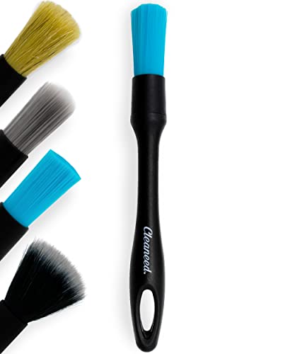 Cleaneed Lot de 4 pinceaux de d&eacute;tail de Voiture de qualit&eacute; sup&eacute;rieure - 4 Embouts diff&eacute;rents pour Chaque Utilisation - Extra Doux, Doux et r&eacute;sistant aux Produits Chimiques - Pinceau d'entretien