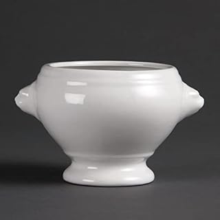 Olympia Whiteware Lion Head Soup Bowls 475Ml Porcelain Kitchen Dish 6pc