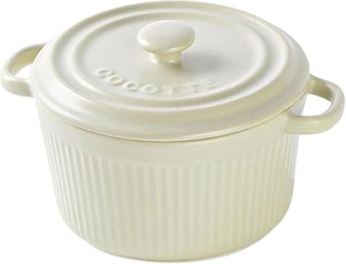SLLS 磁器製蒸し碗 蓋付き 和食器電子レンジ・オーブン・食洗機対応 スープ碗・デザート碗兼用 家庭用・業務用 可愛いおしゃれデザイン