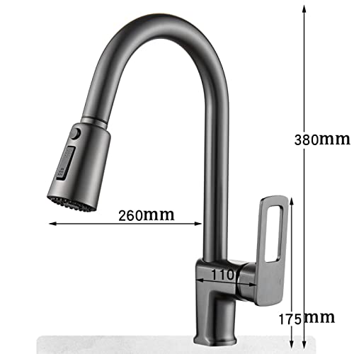 Mitigeur de cuisine pivotant 360° avec douchette extractible ergonomique - 6
