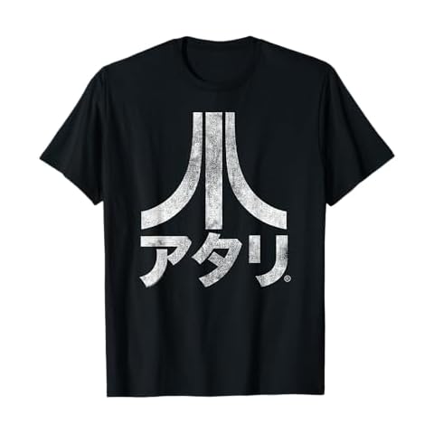 Atari Vintage Japanese Kanji Logo Retro Video Game T-Shirt Cover