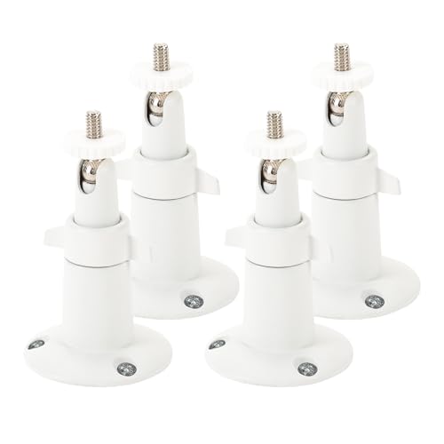 Image of Wasserstein Adjustable Metal Wall Mount for Arlo Essential 3rd Gen /2nd /1st /Go 2 /Arlo Pro (6th Gen) /Pro 5S 2K /Pro /4 /3 /Ultra (3rd Gen) /Ultra 2 /Ultra & Ring Stick Up Cam (Battery /Plug-In) (4-Pack, White)