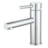 VALAZ Grifo Lavabo Cromado | Grifo Monomando Lavabo, Mezclador Agua Fría y...