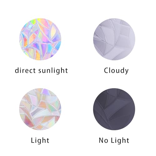 Image of 44 Pcs Window Clings Circles Stars Clouds Anti Collision Window Stickers Sun Catcher Stickers for Bird Strikes
