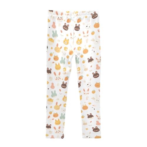 KLL Cute Animals Seamless Pattern Toddler Baby Girl Cotton Pants Stretch Full Length Athleisure Pants Gym2