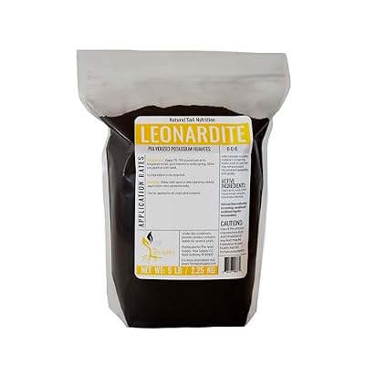5 Lb Pulverized Leonardite Fertilizer Powder - Natural Unaltered Oxidized Lignite