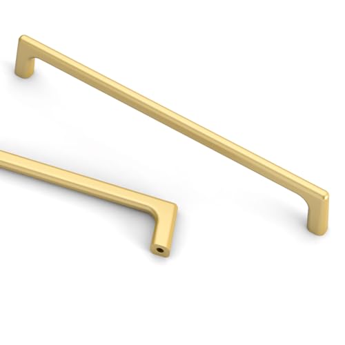 Asidrama 10 Pack 7.5 Inch(192mm) Gold Cabinet Pulls Cabinet Handles Cupboard Handles Kitchen Cabinet Hardware for Cupboard Drawer Pulls 3307