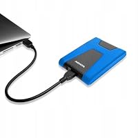 ADATA HD650 Externe Festplatte 1TB, USB 3.2 Gen1, Oberflächenschutz, Three-Layer Construction, Portable, Durable, Windows, Mac, Linux, Work with PS5, Blau – Ansicht 6