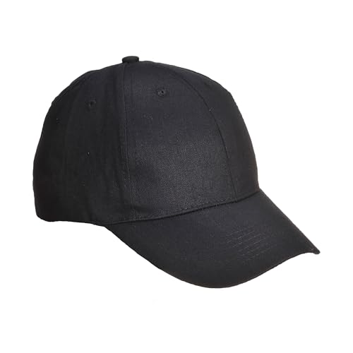 Portwest MP162 Polycotton Peaked Cap, Black