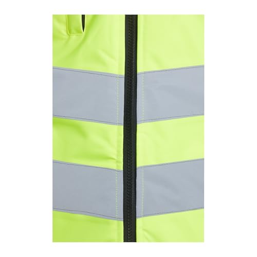 Blackrock Hi-Vis żółto-granatowa wyściełana kamizelka, Hi Viz, unisex, polar, Gillette, odzież robocza, ciepła, kamizelka, wodoodporna i wiatroszczelna skorupa, kamizelka, rozmiar L