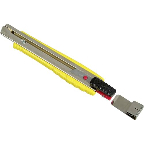 STANLEY FATMAX Cuttermesser 0-10-421 (18 mm Klingenbreite, 155 mm Länge, schmales Messer mit Abbrechklinge für präzise Schnitte, robuster Alumimiumkorpus, rutschfester Griff)