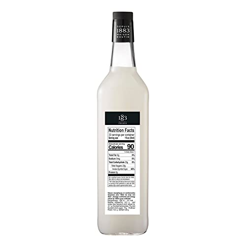 Image of 1883 Maison Routin Syrup for Drinks, Made In France (33.8 Fl Oz, Almond Glass)