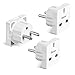 AIEVE 3 pièces Adaptateur UK vers EU, Type Britannique G 3 Broches vers Allemagne/Europe 2 Broches Prise de Voyage Adaptateur Prise Adaptateur