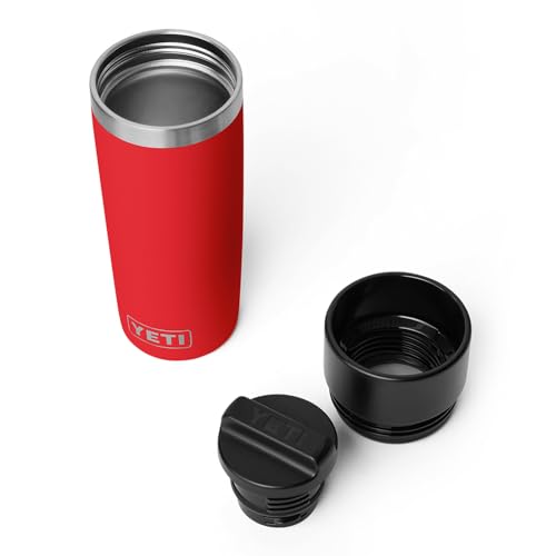 Image of YETI Rambler 16 oz Travel Bottle, Stainless Steel, Vacuum Insulated with Leakproof Commuter Cap, Rescue Red