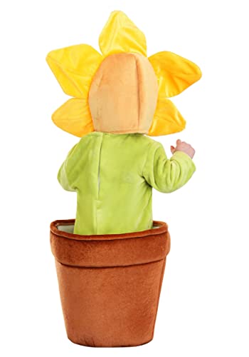 Disfraz infantil de maceta con capucha floral miniatura 2