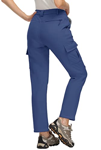 Magcomsen Winter Pants For Women Waterproof Snow Pants Insulated Winter Pants Fleece Lined Snow Pants Ski Hiking Pants Windproof Pants Softshell Hunting Pants Light Blue L #TOP22