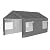 10x20 Heavy Duty Carport Canopy Tent – Waterproof & UV-Resistant Portable Garage with Removable Sidewalls & Roll-Up Windows – Shelter for Cars, Trucks, Boats, Outdoor Storage, Parties (Gray) (Gray)