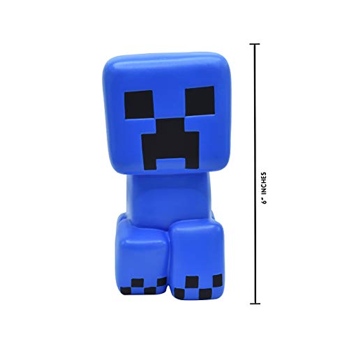 Minecraft Super‑Charged Blue Creeper Mega SquishMe - 6″ Slow‑Rise Scented Foam Stress Toy - Thumbnail 2