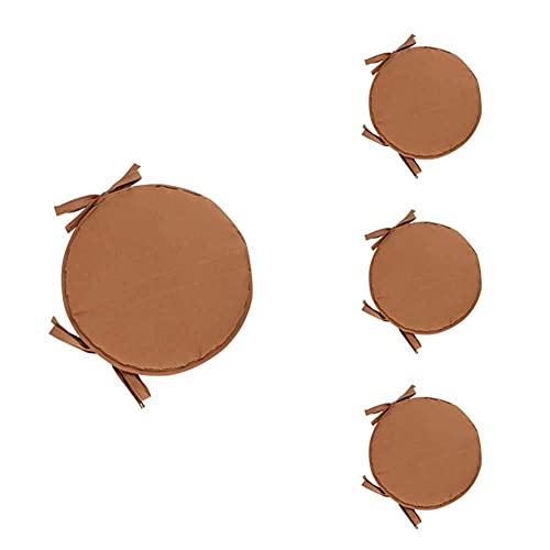 Toruiwa. Lot de 4 Coussin Rond Galette de Chaise Ronde pour Table et Chaise de Salle à Manger avec Cordon de Serrage 38cm