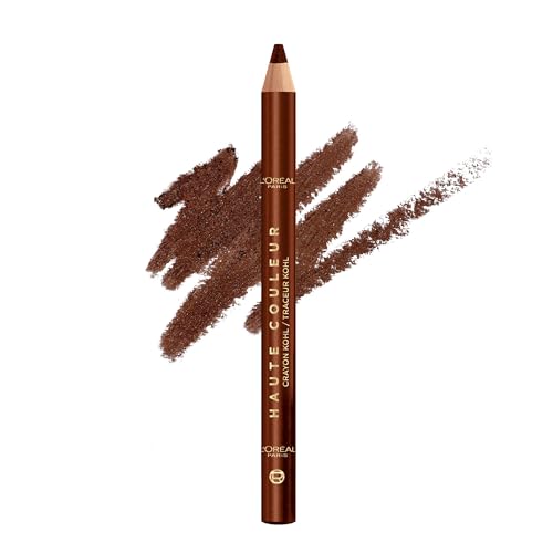 LOreal Paris Haute Couleur Kohl Eyeliner Pencil Intense Eye Liner Color with Smooth Gel-Like Formula Up To 12HR Eye Makeup Wear 160 Bronze Chiffon