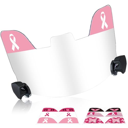 Mootycapa Football Visor with 12 Pcs Stickers Football Helmet Eye Shield Visors Scratch Anti Fog for...