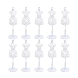 SUPVOX 10pcs Doll Dress Form Mini Mannequin Dress Form Cloth Gown Clothing Clothes Gown Display Mini Mannequin Model Stand for Doll Display Holder Toy