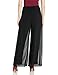 Alex Evenings Women's Wide Leg Chiffon Dress Pant for Mother of the Bride, Elegant Party Outfit (Petite and Regular Sizes), Black Georgette, Large
