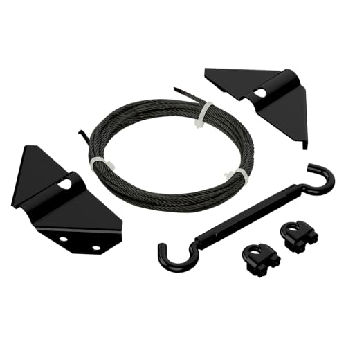National Hardware N166-004 Anti-Sag Gate Kit, for Exterior Use, Coated with WeatherGuard Protection, Black