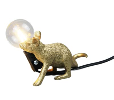 GANDUNQI Lampada Da Tavolo A Forma Di Topo, Lampada Creativa In Resina Per Bambini, Ornamenti Per La Decorazione Della Casa In Camera Da Letto E Soggiorno