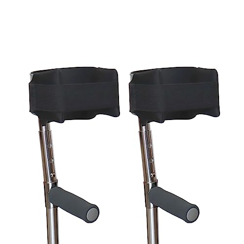 2 PCS Forearm Crutch Pads Forearm Crutch Covers with Elastic Strap Soft Elbow Crutches Pads Crutches Accessories Moisture Wicking Breathable