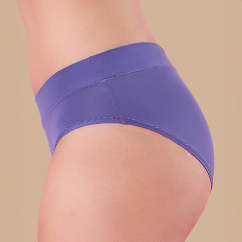Image of NYKD Women's Ultimate Comfort and Flexibility: Elastic-Free Stretch Panties that Adapt and Delight, Mark-Free Waistband | Slip On | Mid Waist | Full Coverage | Solid - NYP342