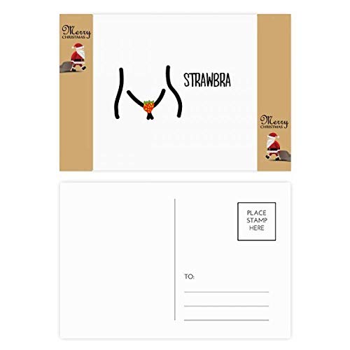Cartes de remerciement fraises lot de 20 pour mot doux chic