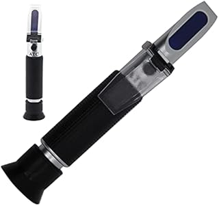 HunterBee Spirit Alcohol content meter measure/Wine grape check Refractometer/Liquor Homemade Brewing level check tester/ 0 to 80% V/V Resolution proof with 1 percentage scale hydrometer/ gravity alcohol measuring /Portable Automatic temperature ATC Handheld