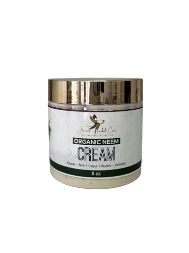 Vegan Neem Ezcema Body & Face Cream, organic, 8 oz – Supports Smooth, Balanced, Healthy-Looking Skin eliminates dryness and itching