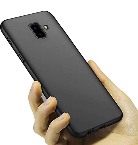 Image of Mobile Back Cover Case for Samsung J6 Plus (Silicone Case|CameraProtection|Black SC1510)