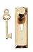 Dollhouse Miniature Gold Plated Brass Doorknob & Key Plate w/Key by Houseworks